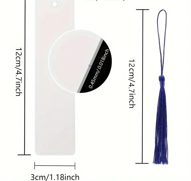 Custom Photo Bookmark with Tassel, 4.7 x 5.1 inches, Random Color, Perfect for Readers, Party Favors