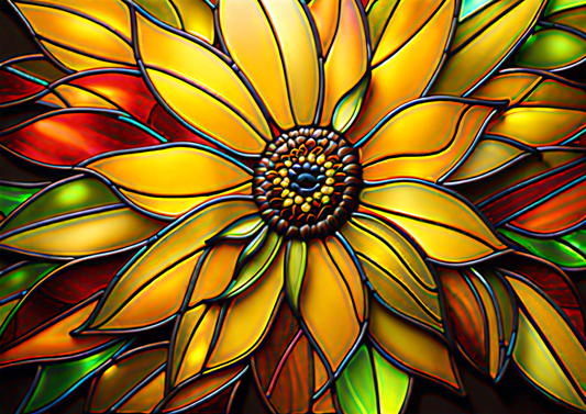 Beautiful Sunflower Tempered Glass Cutting Board 11 x 7.87 Inches (CUT104)