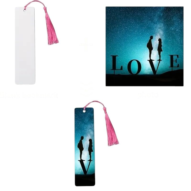 Custom Photo Bookmark with Tassel, 4.7 x 5.1 inches, Random Color, Perfect for Readers, Party Favors